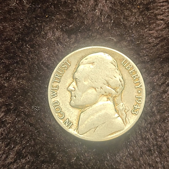 RARE 1943 P SILVER WAR NICKEL - Picture 2 of 5